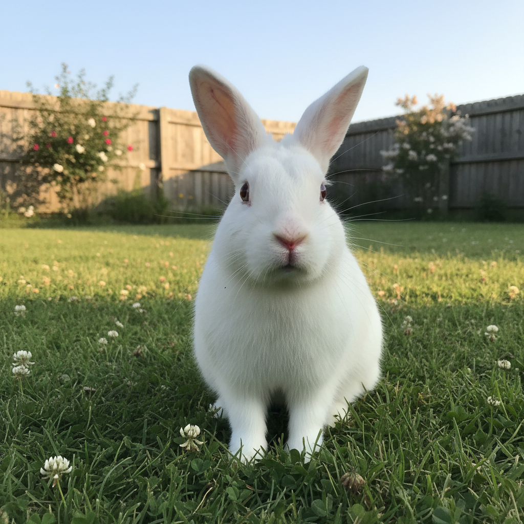 before — “Bunny with a flower crown and a bow tie”