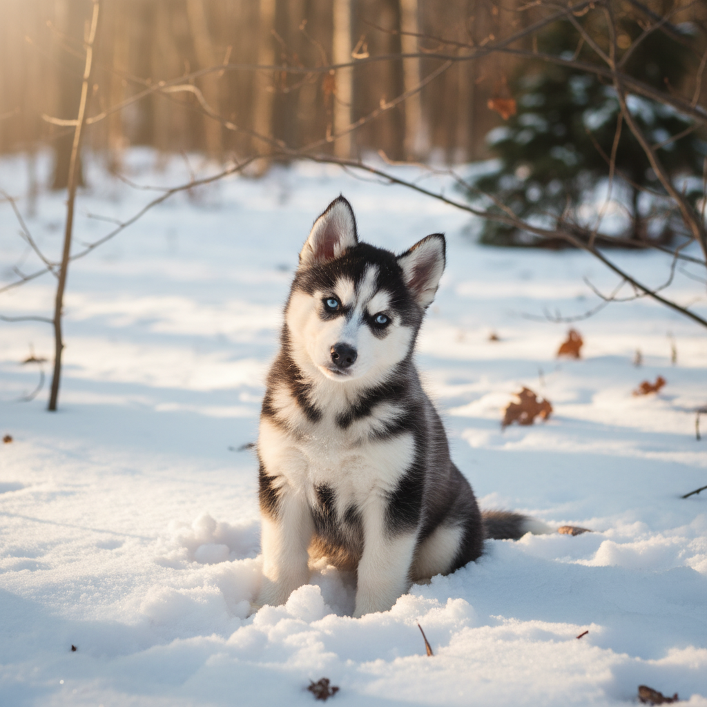 before — “Husky on a cozy fleece throw”